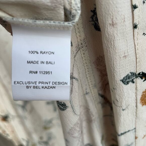 Anthropologie Bel Kazan Floral Open Front Kimono Duster Long Cardigan Size OS - Picture 9 of 10